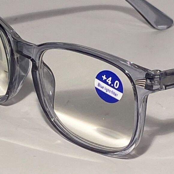 1132 Colette 4.0 Clear Grey Reading Glasses Soft Butterfly Style Readers NWT - Picture 8 of 9